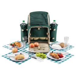 Piknikový batoh pre 4 osoby Zelená - č. 2