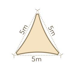 Slnečná clona 5x5x5m  HDPE  - č. 3