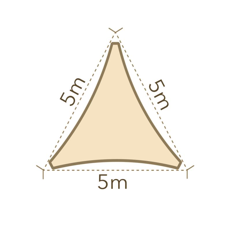 Slnečná clona 5x5x5m  HDPE 