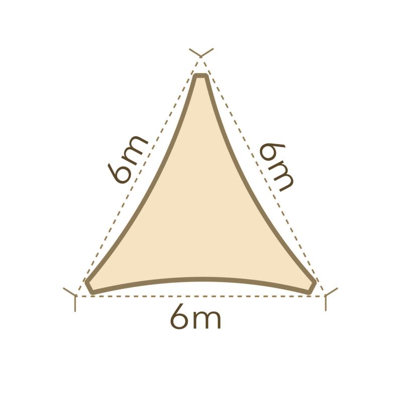 Slnečná clona 6x6x6m 