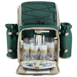 Piknikový batoh pre 4 osoby Zelená - č. 4
