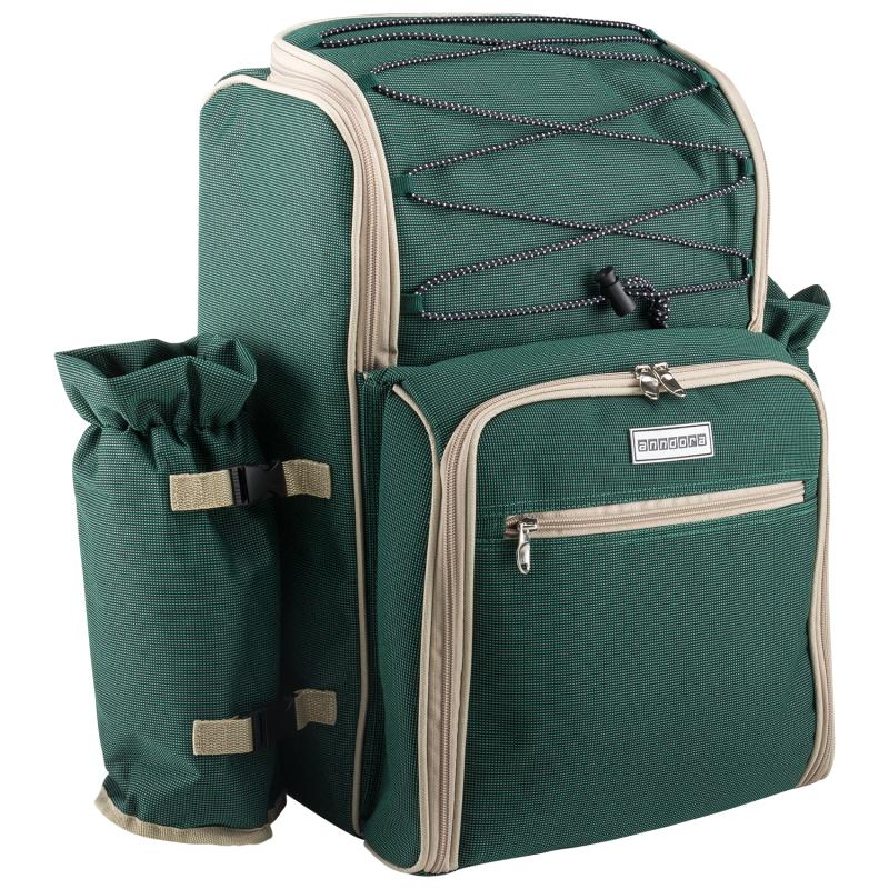 Piknikový batoh pre 4 osoby Zelená
